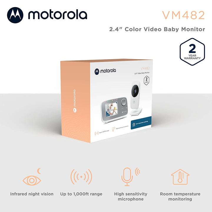 Image du produit Motorola Babyphone vidéo VM482 (Vidéo et audio, 300 m)