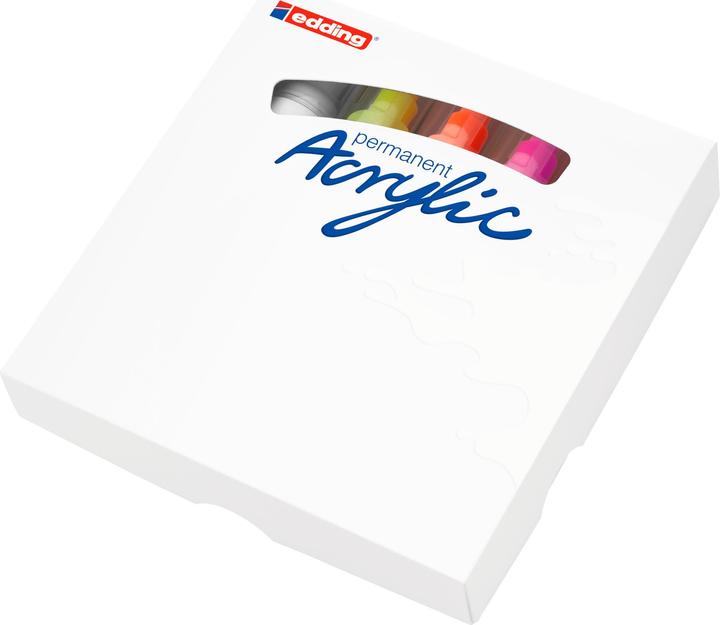 Image du produit Edding Marqueur acrylique 5000 (Multicolore, 10 mm, 5 x)