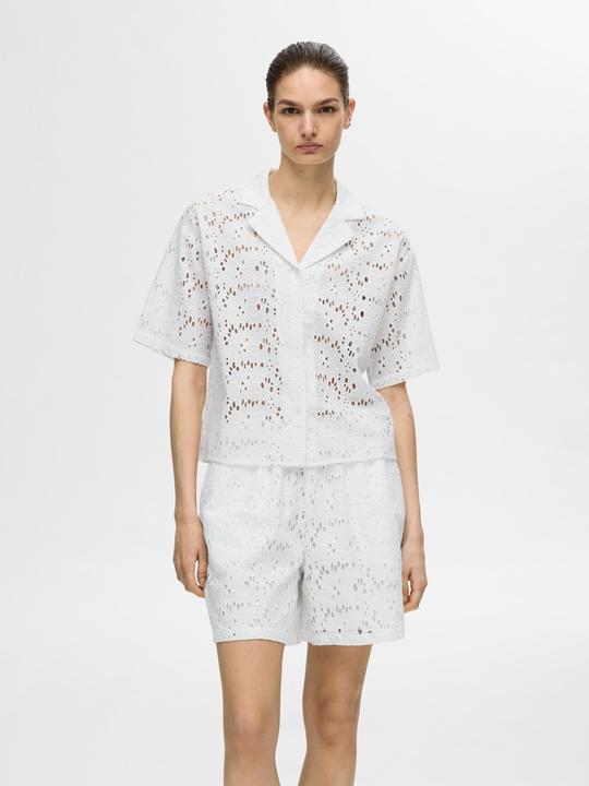Image du produit Selected Femme Broderie Anglaise Chemise à manches courtes (42)