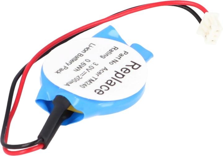 Actual product image Acer Travelmate 240 BackUp CMOS Batterie mit Kabel und Stecker (200 mAh)