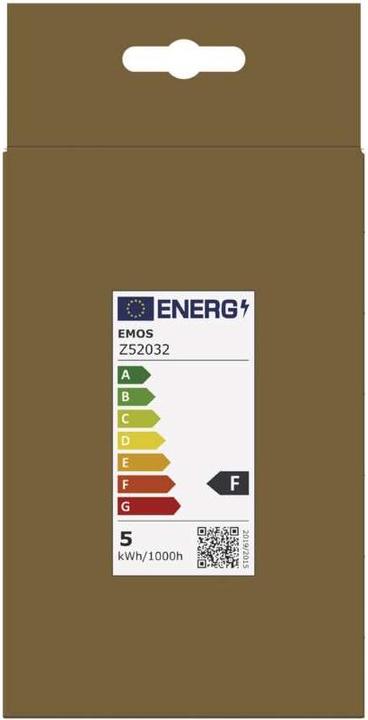 Etichetta energetica Emos Lampada LED vintage G95 / E27 / 4,5 W (40 W) / 420 lm / Bianco caldo (E27, 4.50 W, 420 lm, 1 x, F)