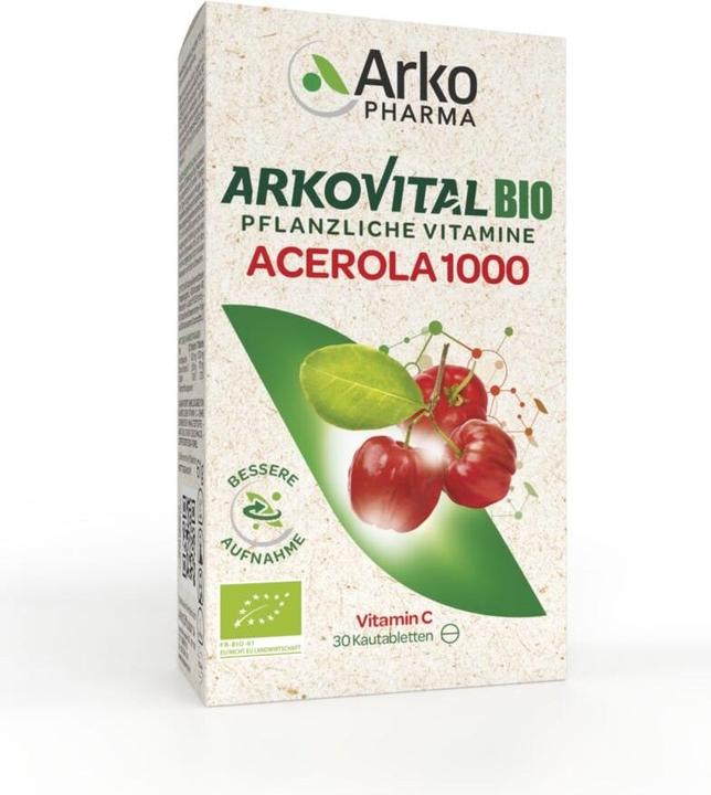 Produktbild Arkopharma Arkovital Bio Acerola Kautabletten 1000mg (30 Stück, Tabletten, 94 g)