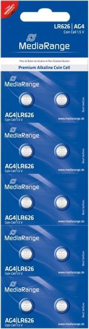 Actual product image MediaRange Button cells LR626 1.5V (10 pcs., AG4, 18 mAh)