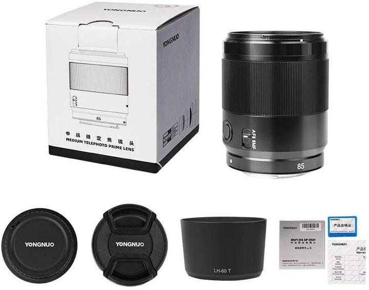 Image du produit Yongnuo 85mm F/1.8S DF DSM Sony E (Sony E, Plein format)