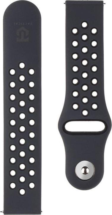 NoName Tactical 856 Double Silicone Strap 20mm Black (Silicone, Watch 4, Galaxy Watch 6, Watch 42mm, Watch 5, Watch Active)