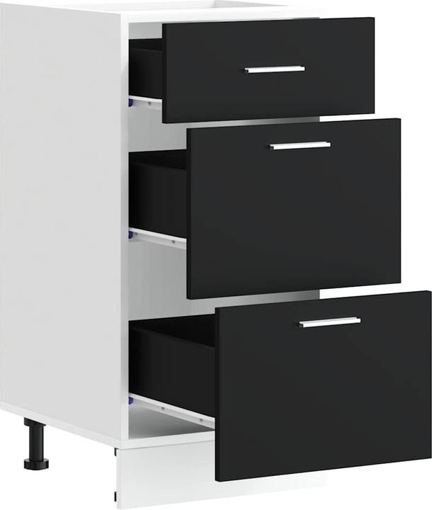 Produktbild VidaXL Unterschrank Schwarz 40x46x81,5 cm Holzwerkstoff Küchenschrank (40 x 46 x 81.5 cm)