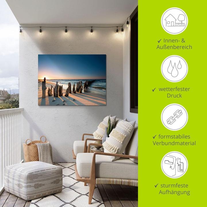 Actual product image Artland Sunset beach breakwater U1UI (40 x 30 cm)