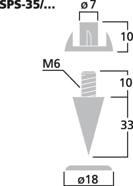 Actual product image Monacor Set of speaker spikes (4 pcs.) (Set, Stand, Height-adjustable)
