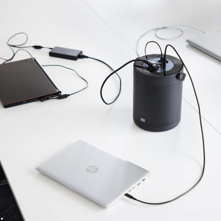Actual product image Bachmann mov:e power unit 1xcee7/3 2xusb a/c220w alu black (5 x, CEE 7/3, USB-C, USB-A, 1.50 m)