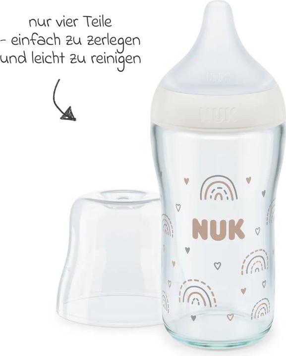 Produktbild NUK Babyflaschen Glas-Flasche 3er Pack Perfect Match 230 ml (230 ml)