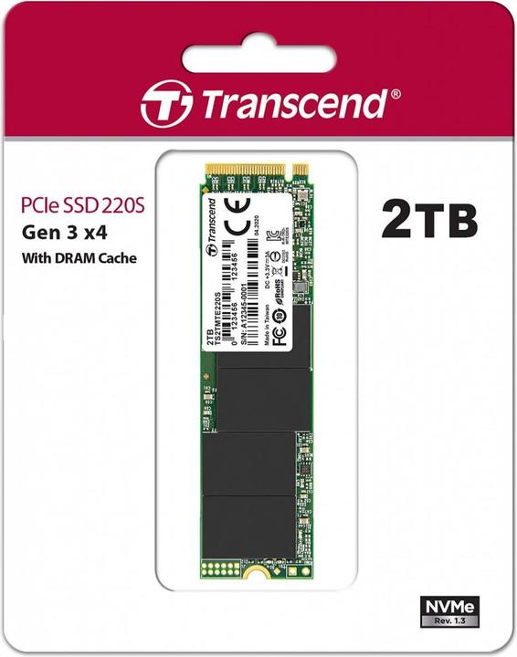 Actual product image Transcend 220S SSD 2 TB (2000 GB, M.2 2280)