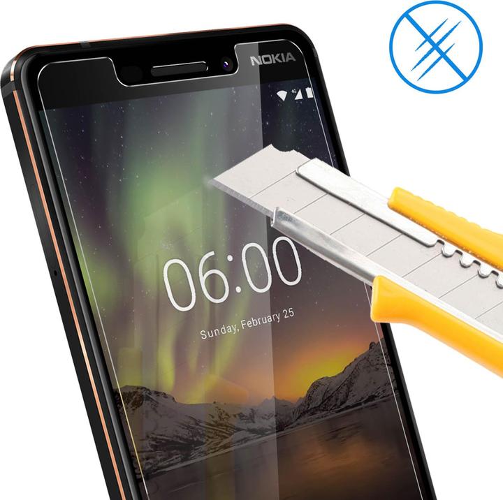 Produktbild Avizar Kristallklare Folie, Glas-Displayschutz (1 Stück, Nokia 6.1)