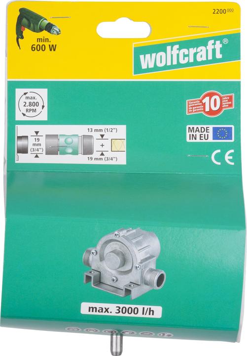 Actual product image wolfcraft Pumpe mit Metallgehäuse (3000 l/h)