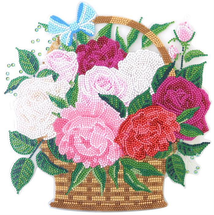 Image du produit Craft Buddy Fleurs, 30x30cm Crystal Art Panier suspendu
