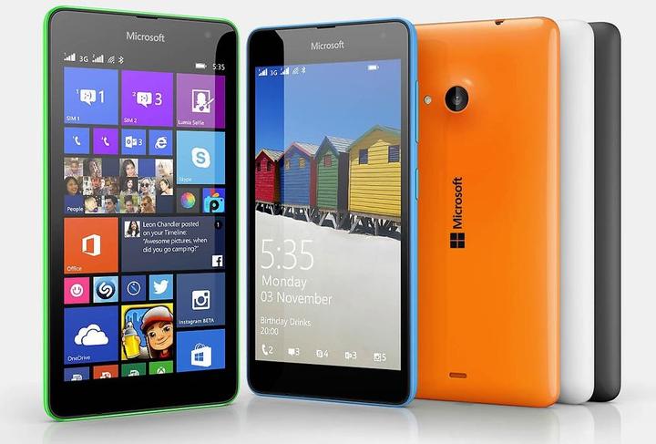 Actual product image Microsoft Lumia 535 (8 GB, Black, 5", 5 Mpx, 3G)