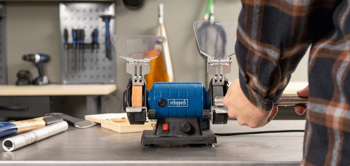 Actual product image Scheppach Double grinder with flexible shaft HG35 (Bench grinder, 120 W)