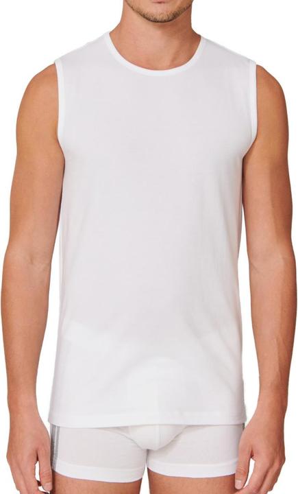 Actual product image Schiesser 4-Pack - 95/5 - Organic Cotton Tank Top / Undershirt with Round Neck (S)