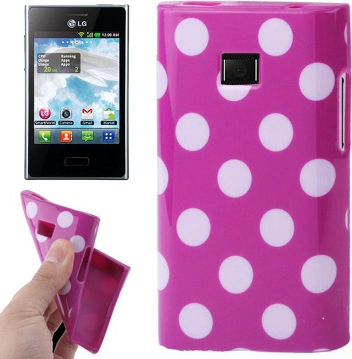 Produktbild König Design Schutzhülle TPU Punkte Case für Handy LG Optimus L3 / E400 (Optimus L3)