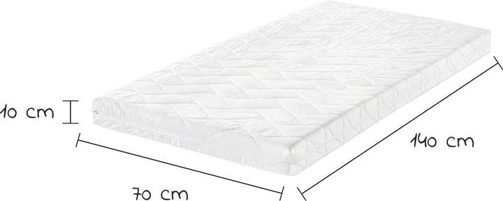 Actual product image Julius Zöllner 4-piece mattress set for cot 70x140cm - Baby mattress Baby mattresses & children's mattresses (70 x 140 x 10 cm)