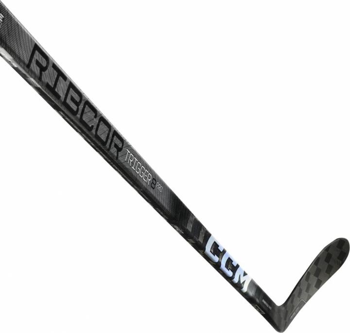 Actual product image CCM Ribcor Trigger 8 Pro Chrome SR Hockey Composite Stick (left, 29, SR 80 Flex) (Left)