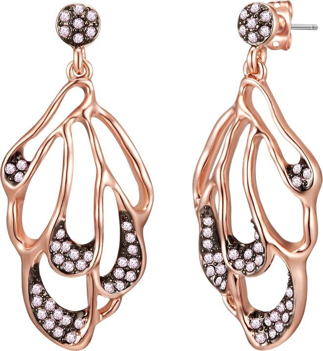 Lulu & Jane Metall-Legierung verziert mit Kristallen von Swarovski® roségold/schwarz - 33296 (Metall-Legierung)