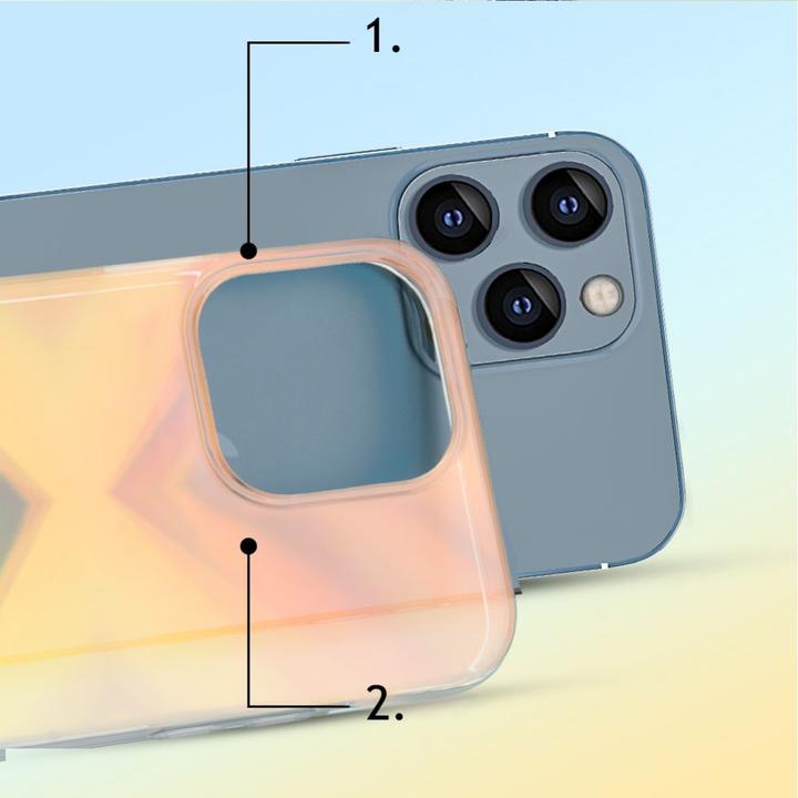 Actual product image Kingxbar Streamer Series 3D Triangle Pattern (Apple iPhone 13)