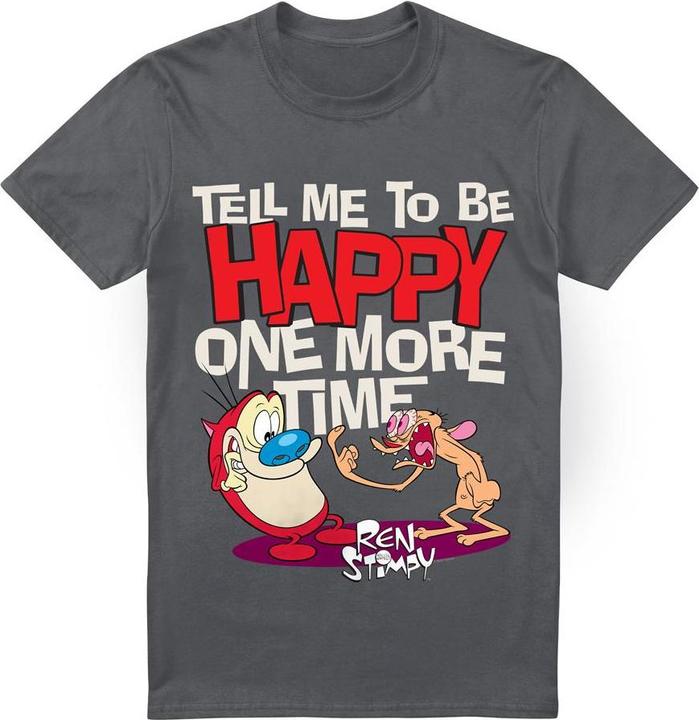 Immagine prodotto Ren & Stimpy Tell Me To Be Happy Maglietta Uomo (XL)