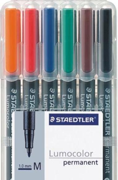 Actual product image Staedtler Lumocolor permanent (Multicoloured, 1 mm, 6 x)