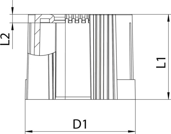 Produktbild OBO Bettermann 129 TB M25 SW Rohrendtülle teilbar metrisch PE schwarz 2047952