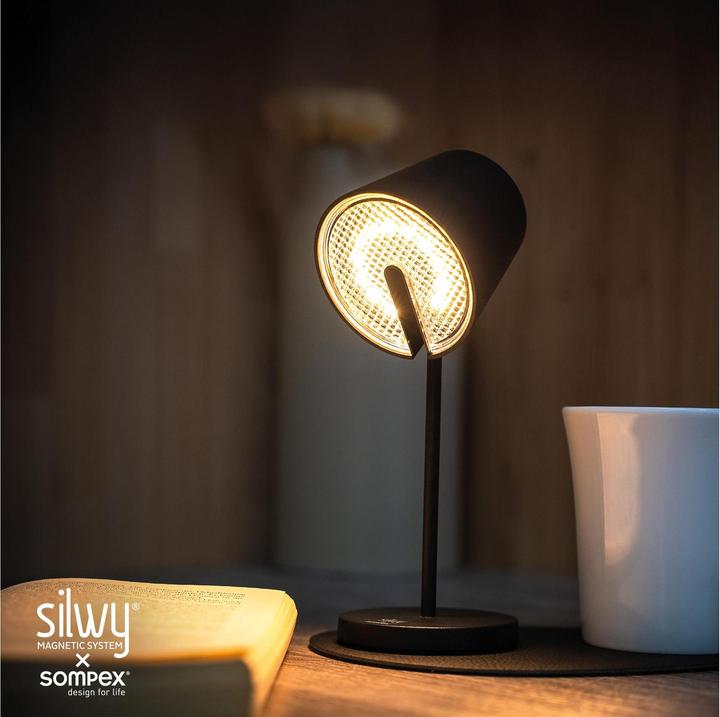 Image du produit Silwy Magnet-Leuchte Portofino Black inkl. Platzset und Pad (198 lm)
