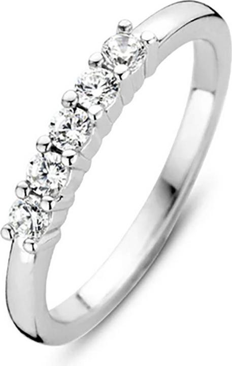Produktbild Ti Sento Milano Ring mit fünf Zirkonia 12134ZI (56, 925 Silber)