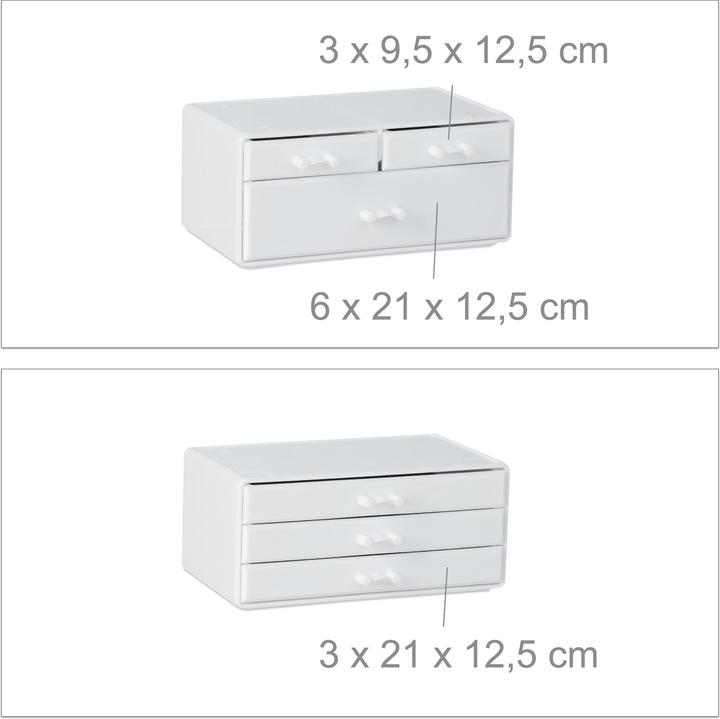 Actual product image Relaxdays Cosmetic Organiser with 6 Drawers