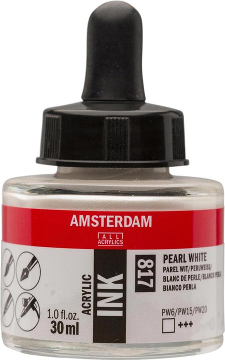 Actual product image Amsterdam Acrylic ink 817 (Pearl white, 30 ml)