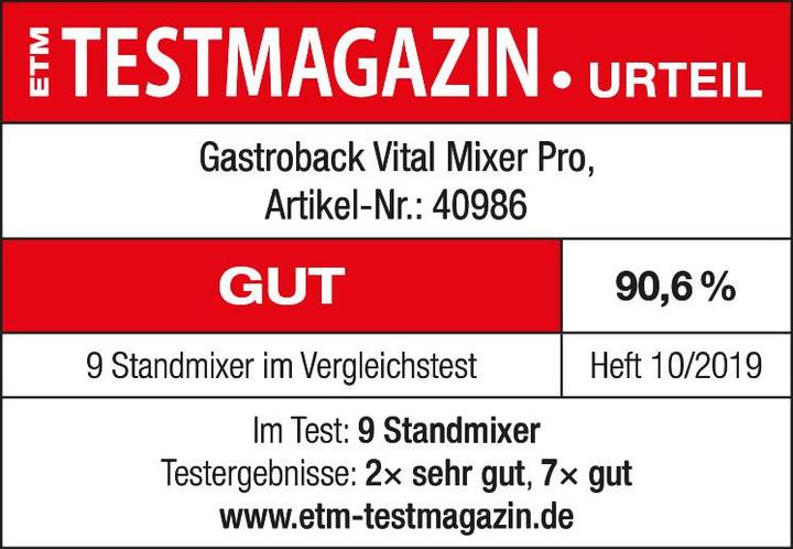 Immagine prodotto Gastroback Vital Pro (Spina CH, 1000 W)