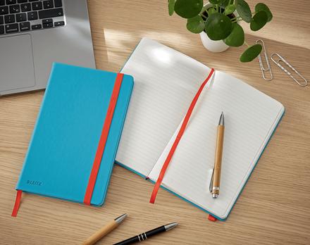 Image du produit Leitz Carnet de notes Cosy 14.8 x 21 cm, ligné, bleu (14.8 x 21 cm, À rayures, Couverture rigide)