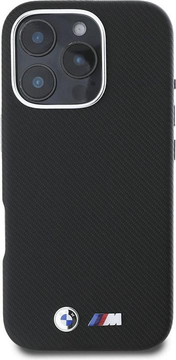 Actual product image BMW BMHCP16X23PUFWKEV iPhone 16 Pro Max 6.9" czarny/black hardcase M Edition Kevlar wrapped metal (Apple iPhone 16 Pro Max)
