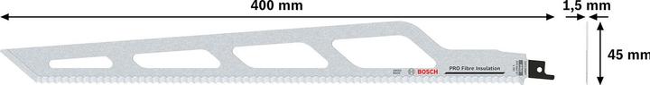 Actual product image Bosch Professional Zubehör PRO Fibre Insulation S2013AWP sheet, 1.5 x 45 x 400 mm