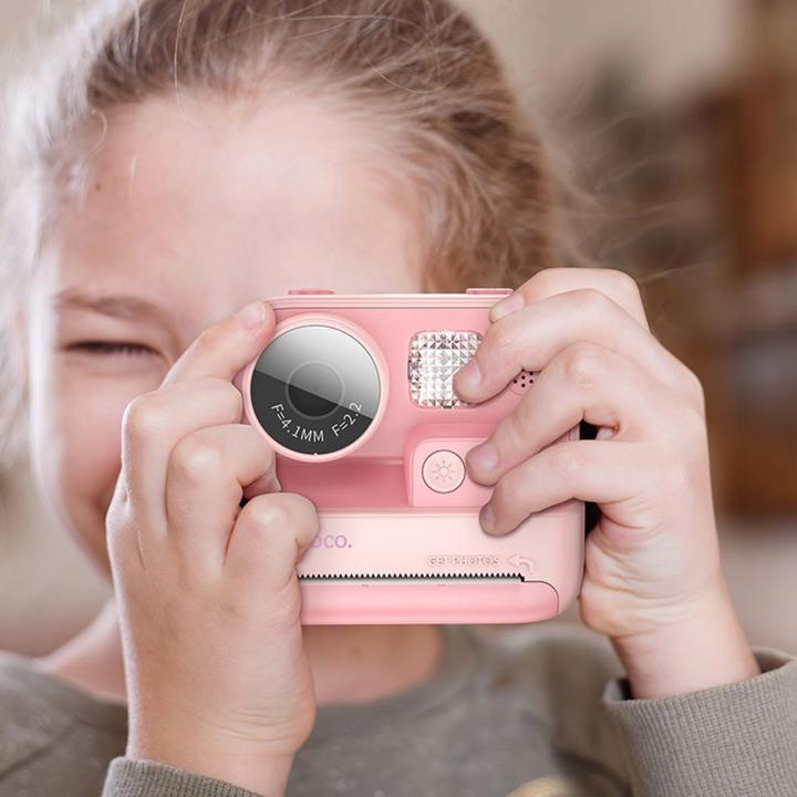 Produktbild Hoco Headphone with microphone digital kids camera with printer DV200 pink