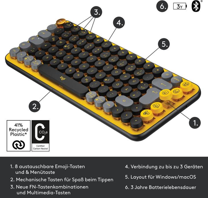 Image du produit Logitech POP Keys (CH, Sans fil)