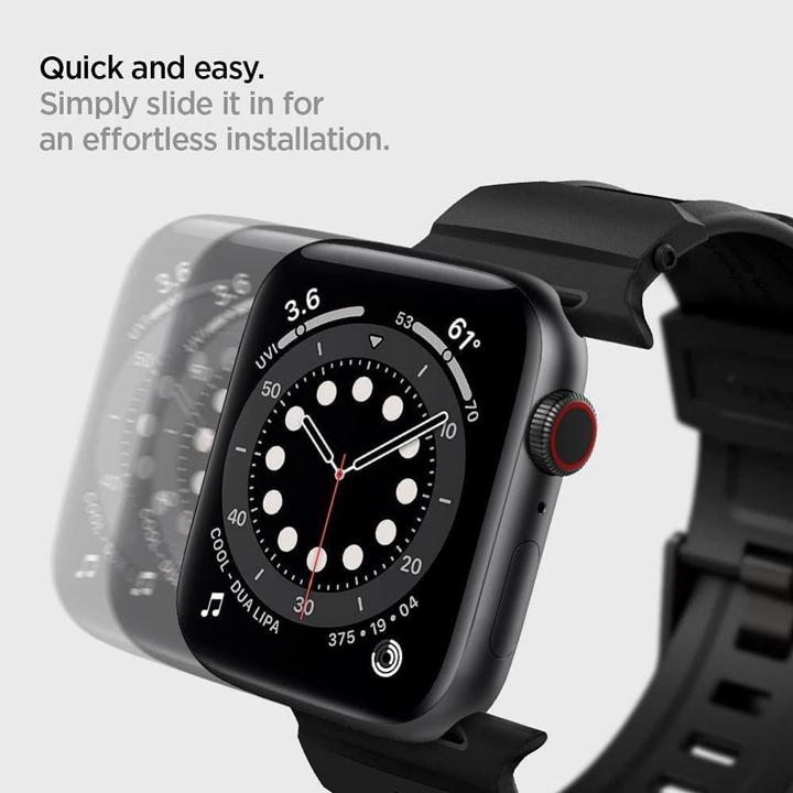 Actual product image Spigen RUGGED BAND Apple Watch 4/5/6/7/8/SE (38/40/41MM) MATTE BLACK (38 mm, 40 mm, 41 mm, Thermoplastic polyurethanes (TPU))