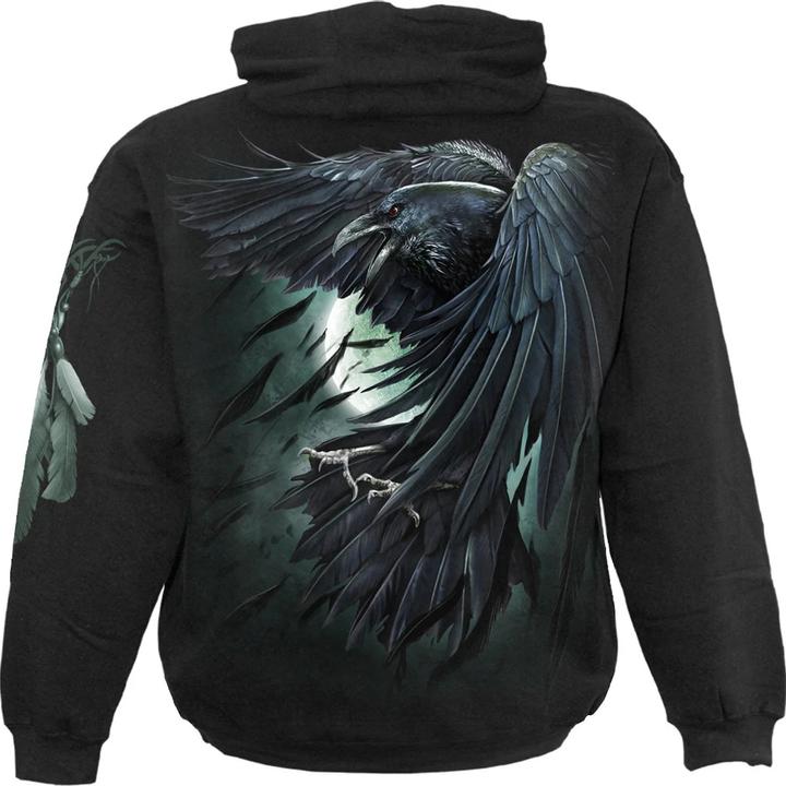 Actual product image Spiral Unisex Adult Shadow Raven Hoodie (XL)
