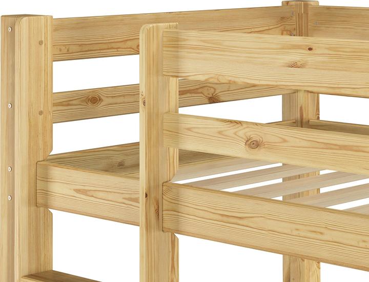 Produktbild Erst-Holz Stockbett Etagenbett Kinderzimmer Kiefer + Rollrost 90x200 Hochbett Kinderbett 60.09-09 (90 x 200 cm)