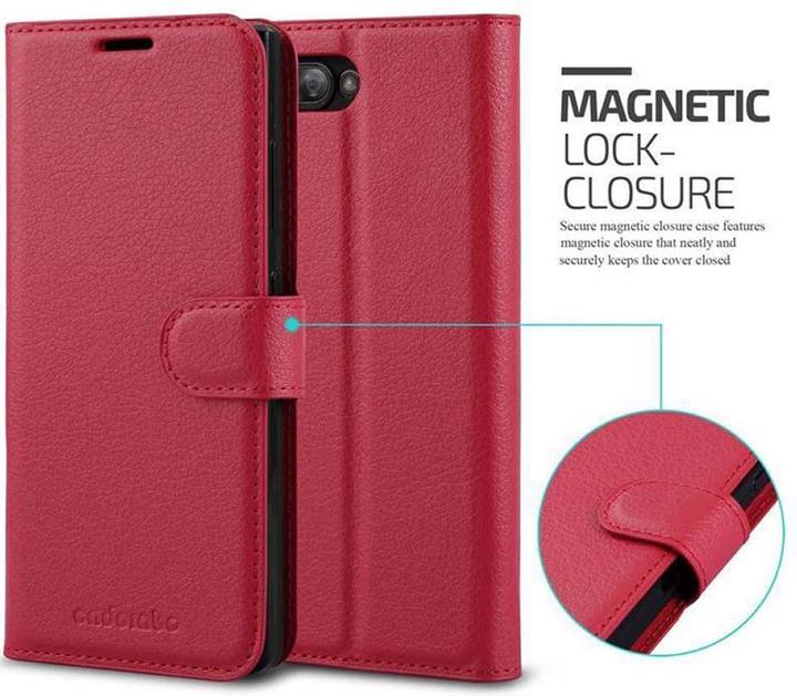 Actual product image Cadorabo Book with stand function cover (Blackberry KEY2 LE)