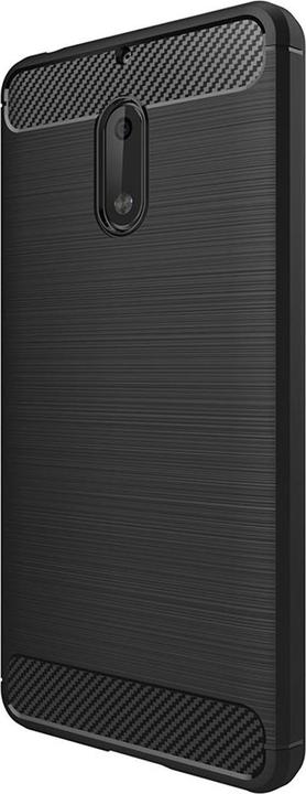 Produktbild König Design Nokia 6 TPU Handy Case Carbon Fiber Optik Brushed Schutz Hülle Rahmen Schwarz (Nokia 6)