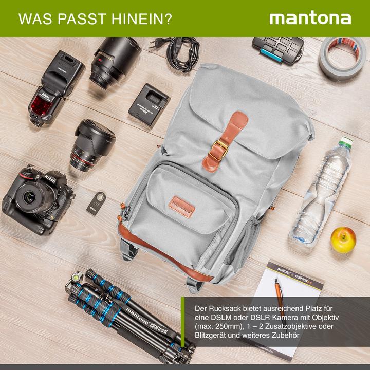 Actual product image mantona Luis junior retro photo backpack (Photo backpack, 14 l)
