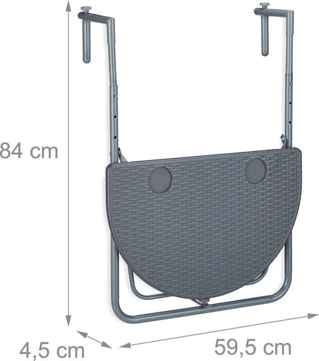 Produktbild Relaxdays Balkonhängetisch (59.50 cm)