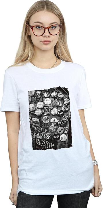 Produktbild AC/DC Badges Kollektion Baumwolle Boyfriend TShirt (XXL)