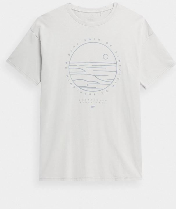 Produktbild 4F Tshirt Ciepły Jasny Szary r. L TTSHM365 (L)