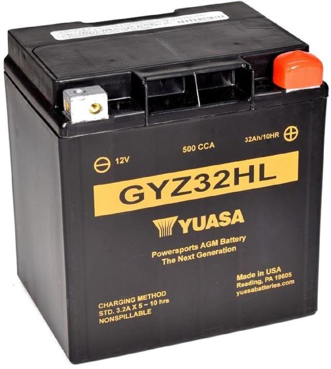 Actual product image Yuasa AGM motorbike battery 12V 33.7Ah 500A (12 V, 33.70 Ah, 500 A)