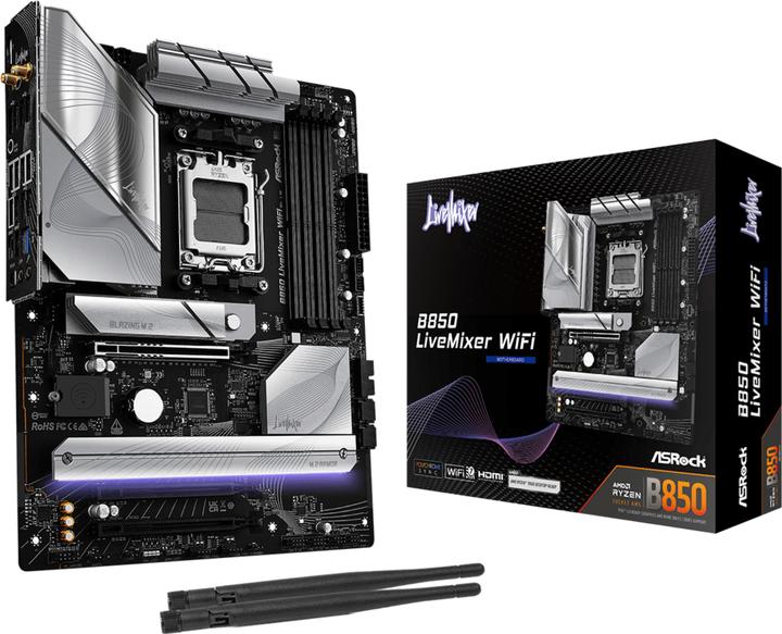Actual product image AsRock B850 LiveMixer WiFi (AM5, AMD B850, ATX)